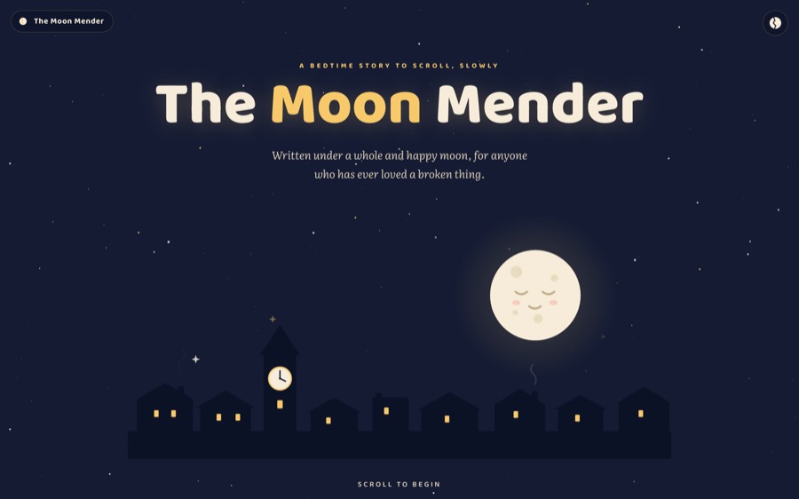 Screenshot of THE MOON MENDER